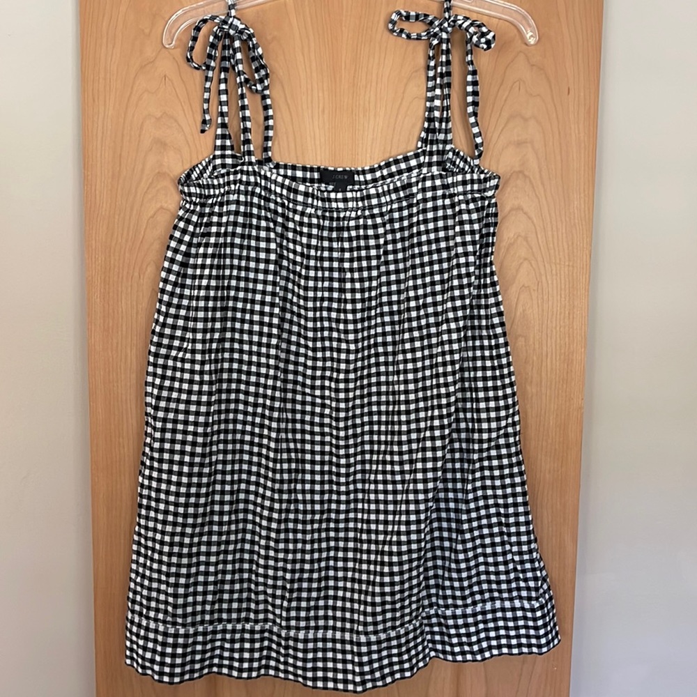 Black Gingham J. Crew dress, size Small